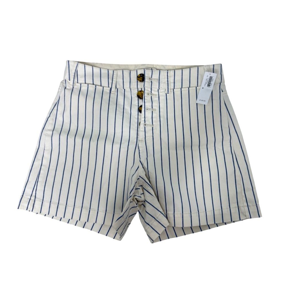 GAP Striped White and Blue Women's Shorts